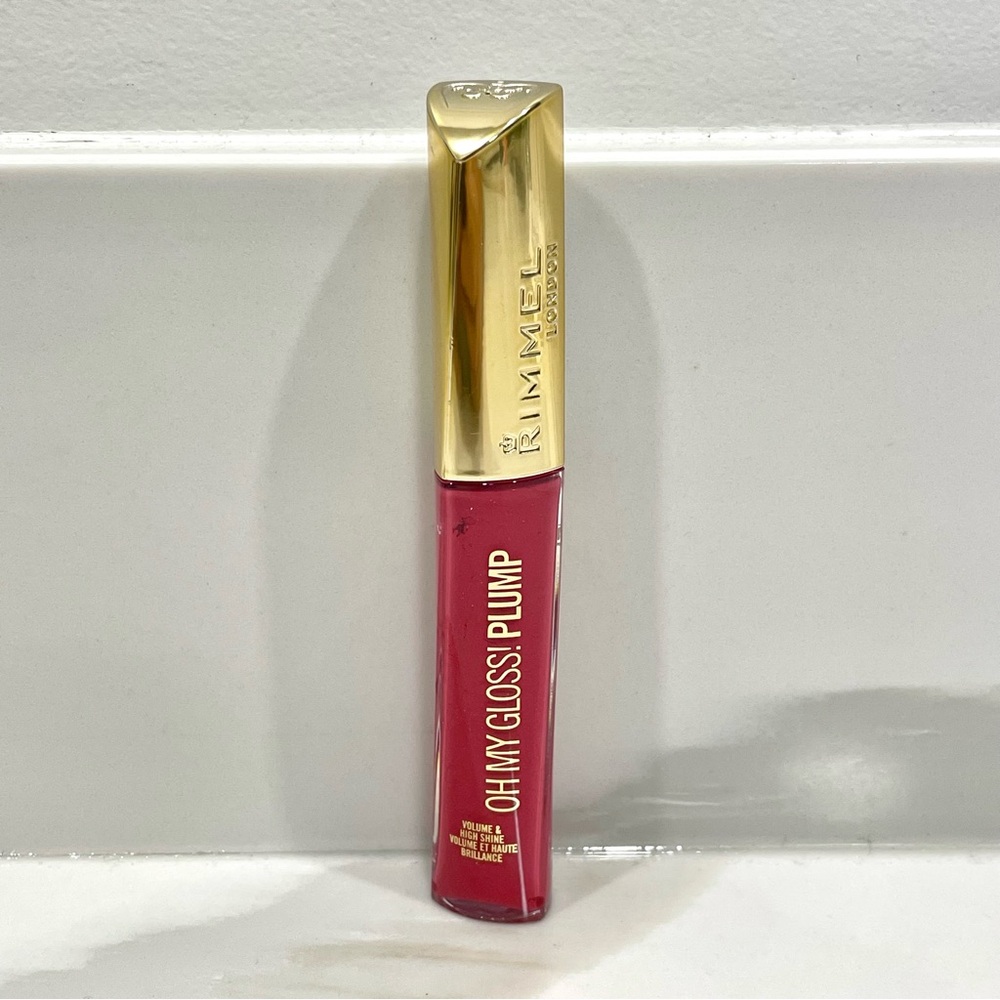 🟠5/$25 NEW Rimmel London Oh My Gloss! Plump Lip Gloss (Raspberry Sundae)